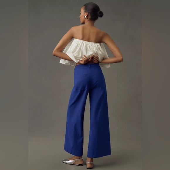 NWT! Anthropologie The Ettie High-Rise Crop Wide-Leg Pants Maeve - Size 32 🏠 - Picture 6 of 7